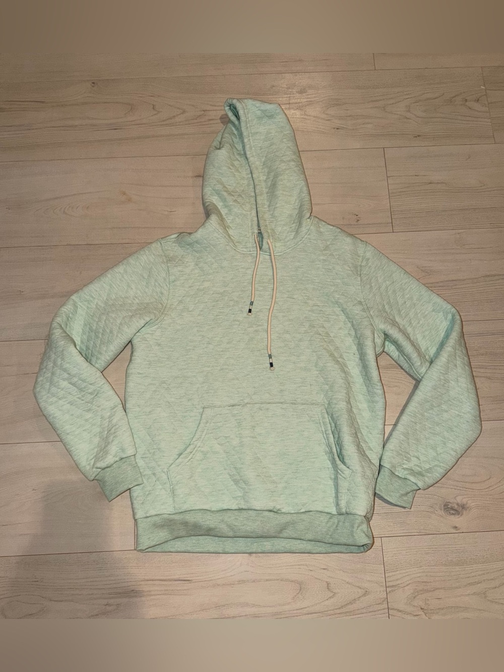 Marine Layer Quilted Mint Green Hoodie